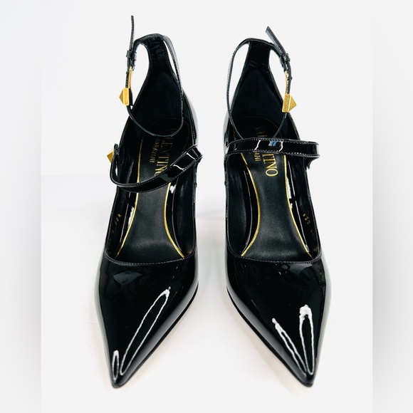 Valentino Garavani Ankle Strap Mary Jane Studded Patent Pumps Size EU 39.5 - Picture 12 of 13